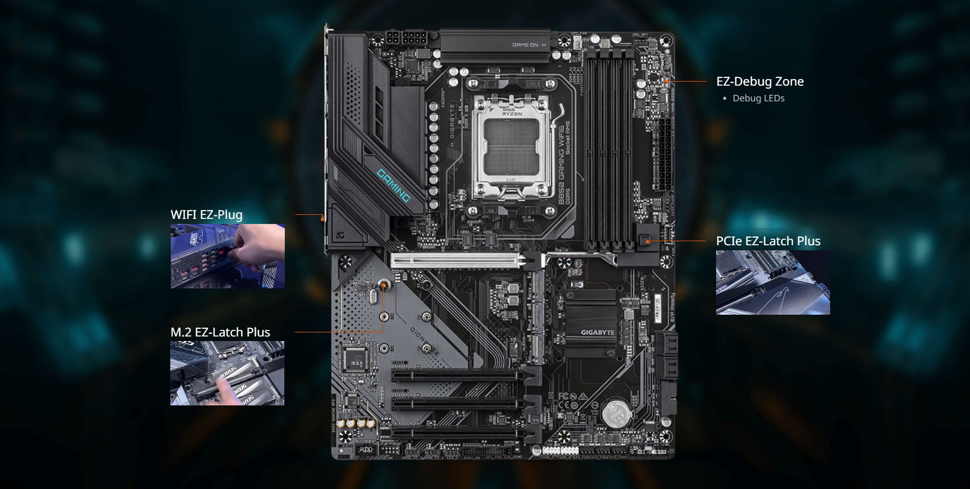 GIGABYTE B850 GAMING WIFI6 AMD AM5 LGA 1718 Motherboard, ATX, DDR5